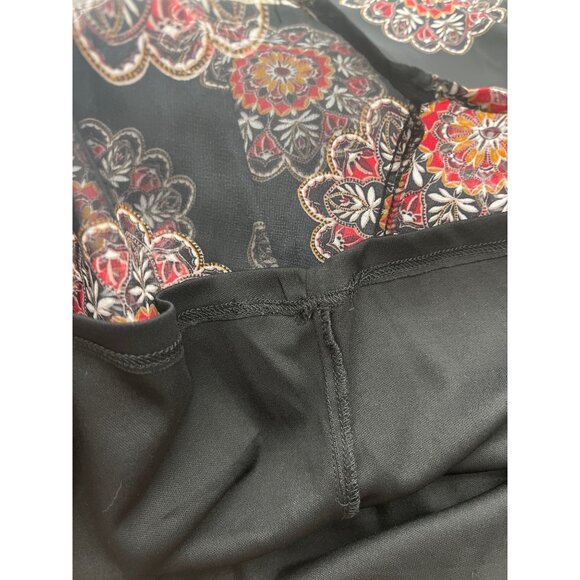 Crystal Sky Women Black & Red Medallion Print Halter Mini Dress Size S - Picture 6 of 9